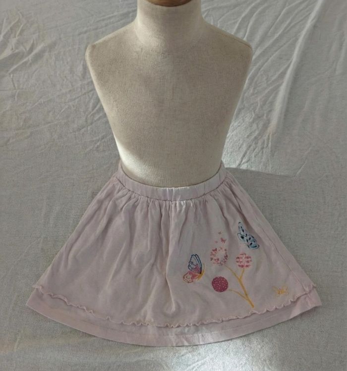 Jupe rose pâle en coton motifs papillons - Eldys 3 ans (94 cm) 🦋