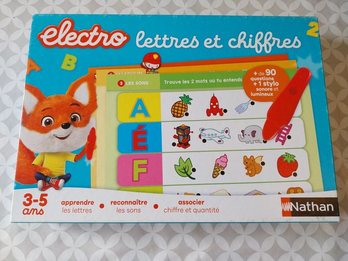 Jeu Électro Lettres & Chiffres Nathan + Stylo – Jeu éducatif