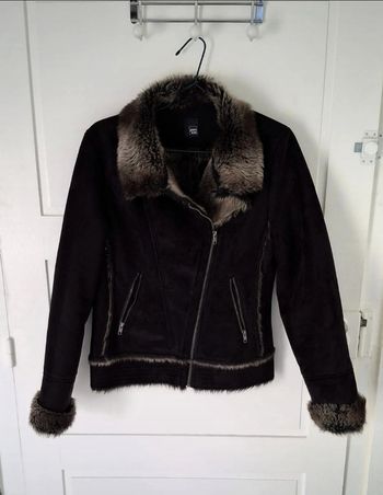 Veste Perfecto Pimkie Marron Foncé Doublée Fausse Fourrure - Taille 40