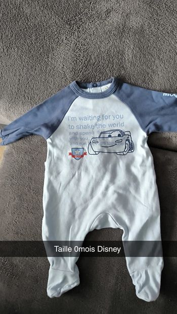 Pyjama cars taille 0mois