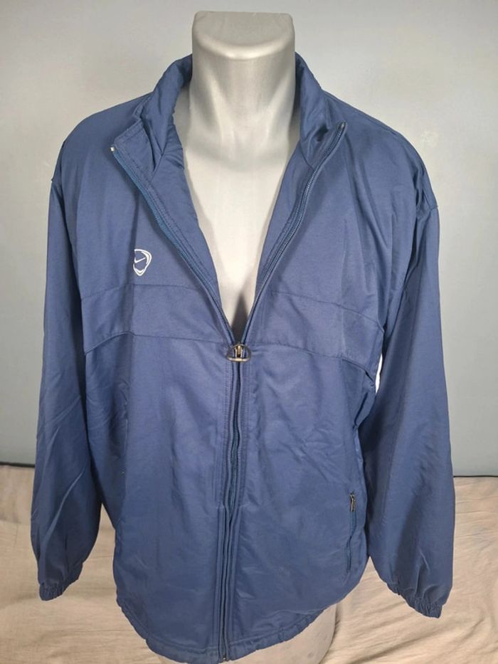 Veste Nike Team vintage XL bleu marine logo bouclier brodé zippée (546) - photo numéro 8
