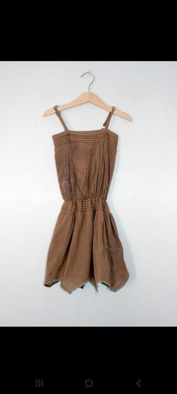 Robe à bretelles marron Mystic taille 3 ans