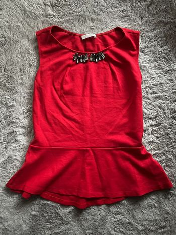 Top péplum rouge promod