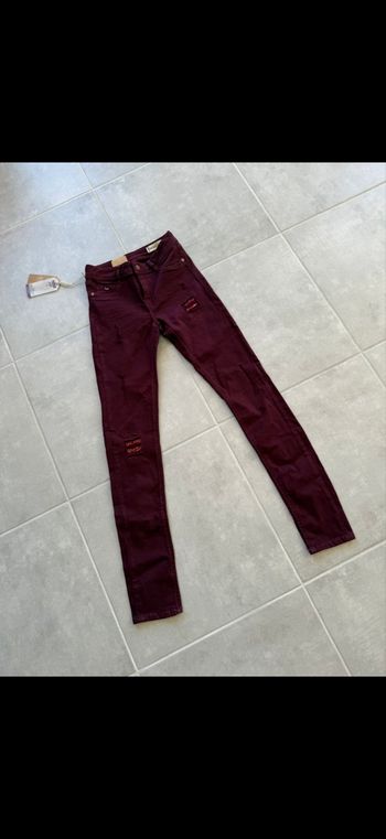 Jean Kaporal Skinny bordeaux et sequins Taille 36