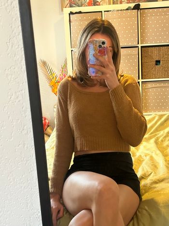 Top manche longue marron  fashionkilla taille S