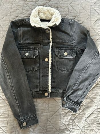 Veste en jean noir femme