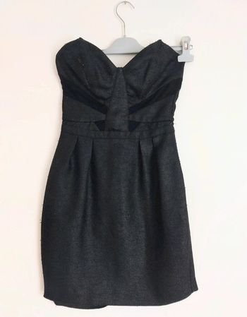 Robe Topshop noire basic joli bustier balconnet sans manches - dressing trié par tailles