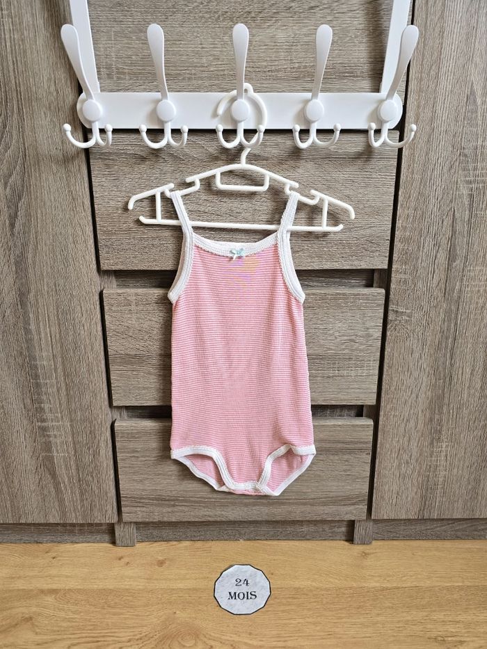 Vêtement Bébé Fille - Lot de bodies bretelles - Petit Bateau - 24 mois 86 cm - photo numéro 8