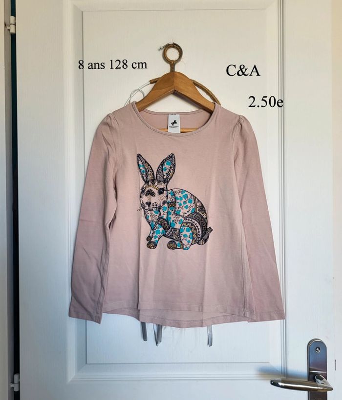 T-shirt manche longue c&a 8 ans