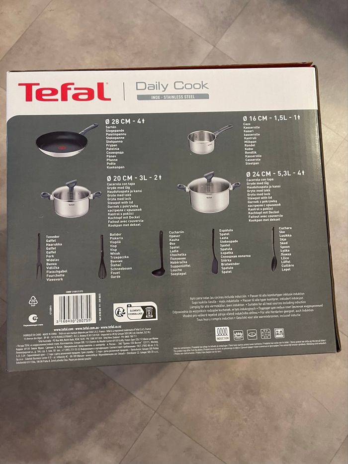 Batterie set de cuisine tefal daily cook NEUF - photo numéro 3
