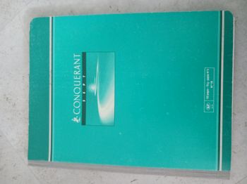 cahier vert 192 pages petit format grands carreaux Conquérant