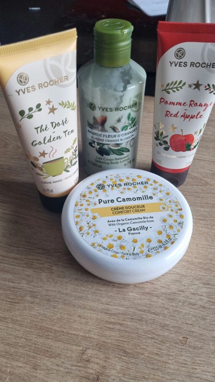 4 produits Yves Rocher neuf crème lait corps - photo numéro 3