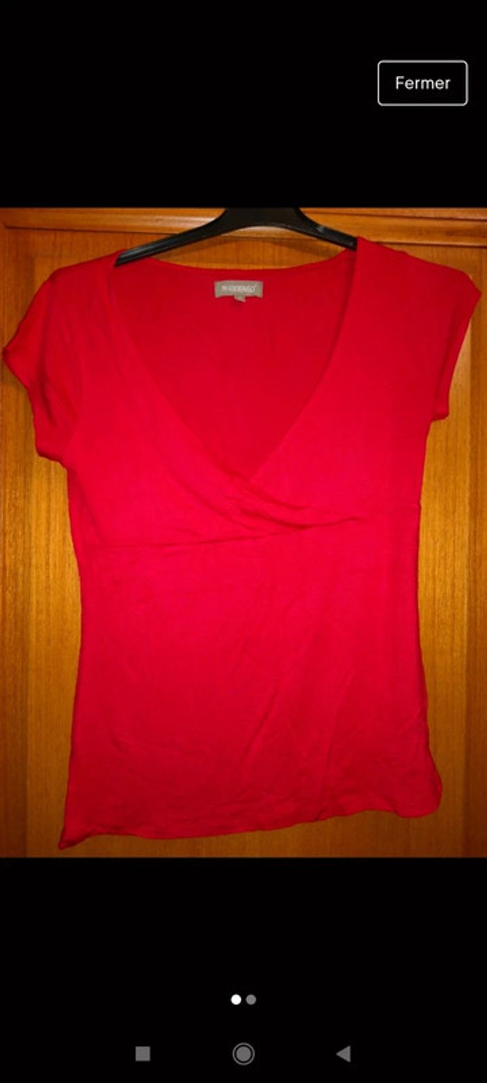 Maillot manches courtes encolure cache coeur 38