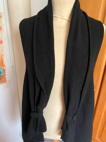 Beau gilet sans manches noir Jacqueline Riu T. L
