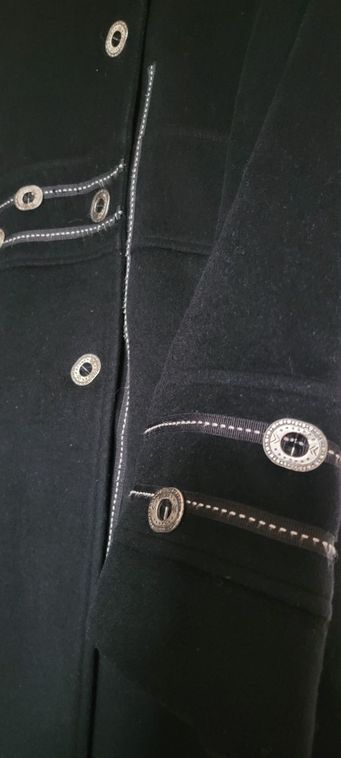 Beau manteau "Et Dieu créa la femme" noir mi-long taille 44 #style slave laine et cachemire - photo numéro 7