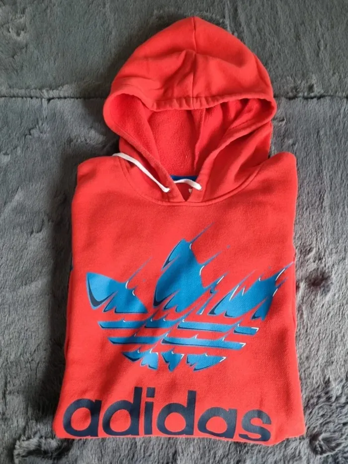 Sweat à capuche Adidas rouge, M Hommes