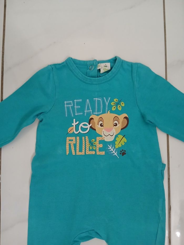 Pyjama 1 piece garcon en coton taille 6 mois marque disney - photo numéro 6