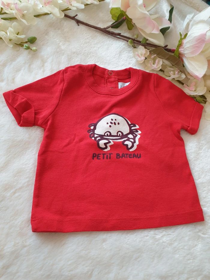 Tee-shirt 100% Coton Petit Bateau Taille 6 mois