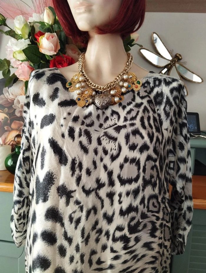 🐆Robe Légère Satin Imprimé Léopard Zara T36/38🐆 - photo numéro 4