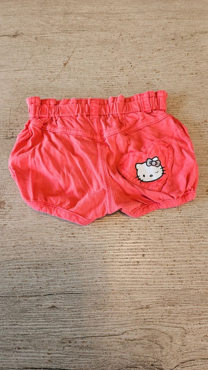 Short court rose orangé, Hello Kitty, 2/3 ans, nickel - photo numéro 5
