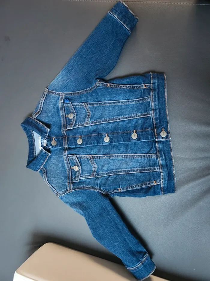 Veste en jean garçon boutons pressions okaidi garçon