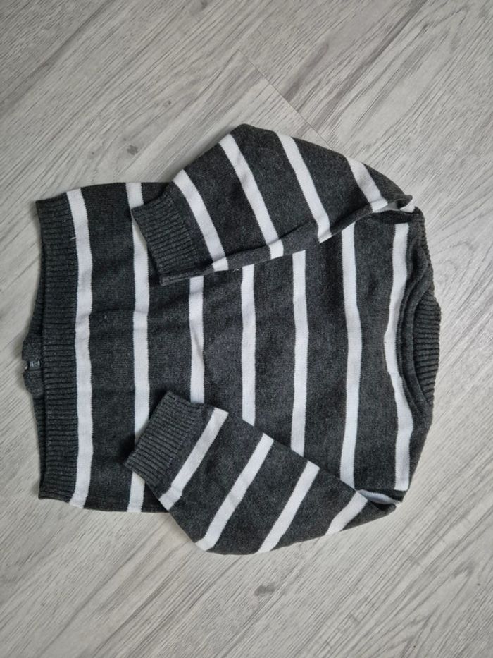 Gilet en laine marinière - photo numéro 3