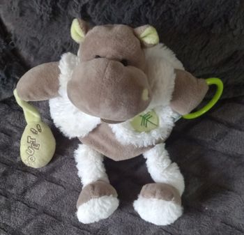 Doudou peluche pantin d activités hippo bazile- Baby Nat