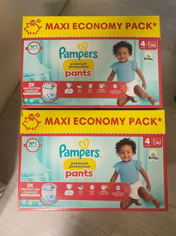 Lot de 2 pack couches pants Pampers premium protection
