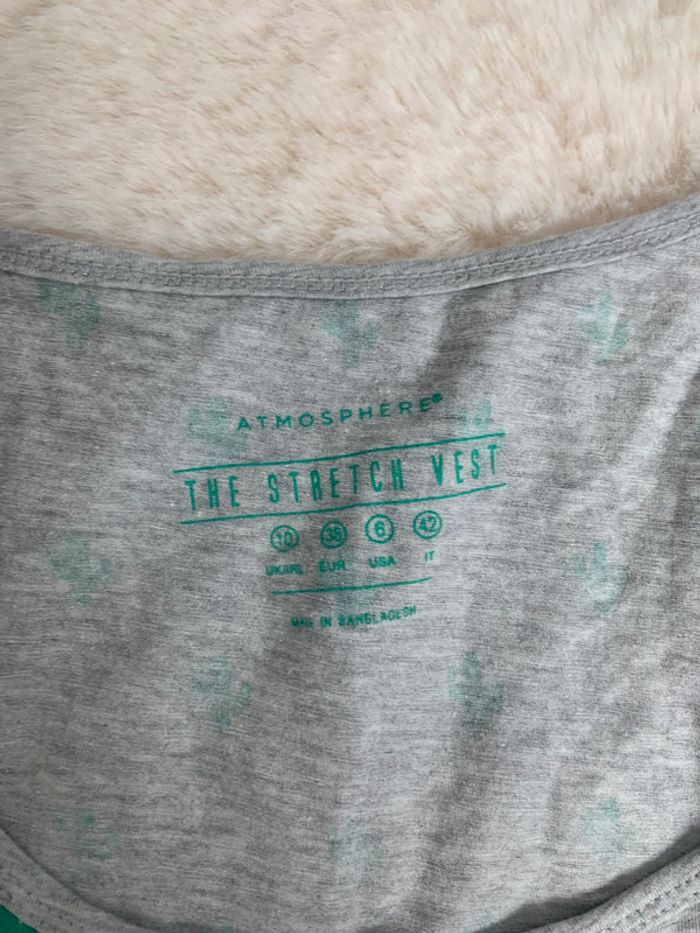 Débardeur gris à imprimé cactus - photo numéro 2