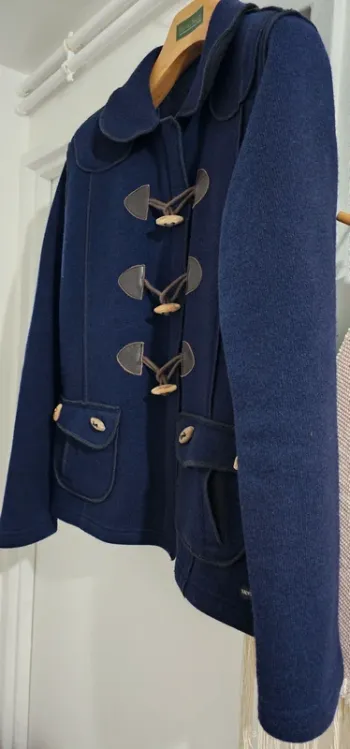 Manteau Caban Duffle Coat Court Laine Saint James Taille 42