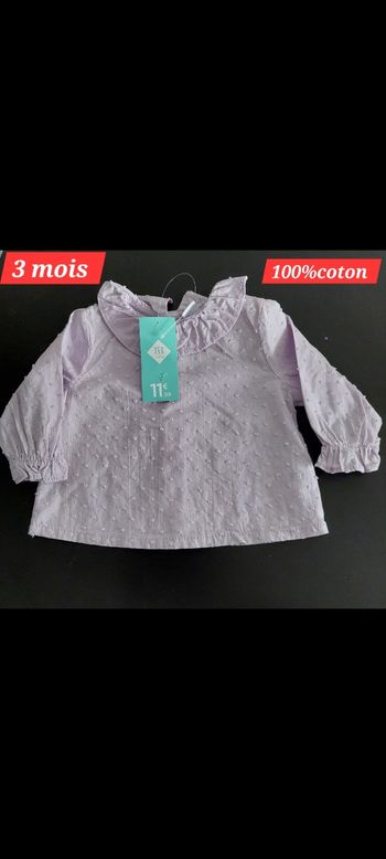 Ensemble pantalon et chemisier fille 3 mois 