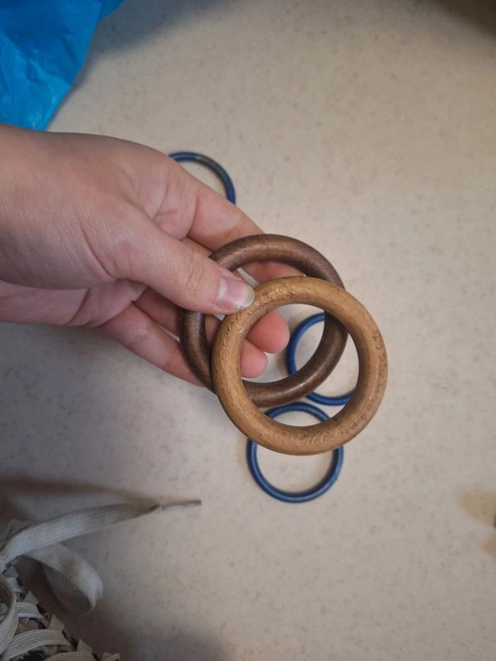 Lot d'anneau bois plastique - photo numéro 2