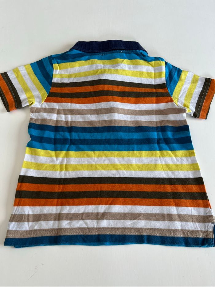 Polo garçon rayé multicolore 3 ans - photo numéro 3