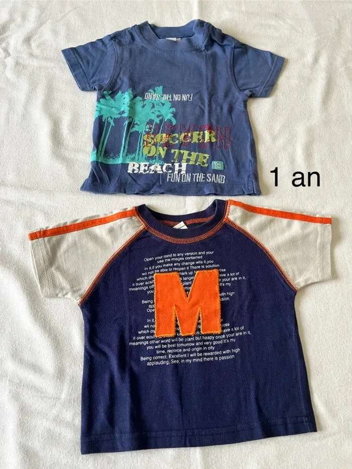 Lot t-shirt 1 an