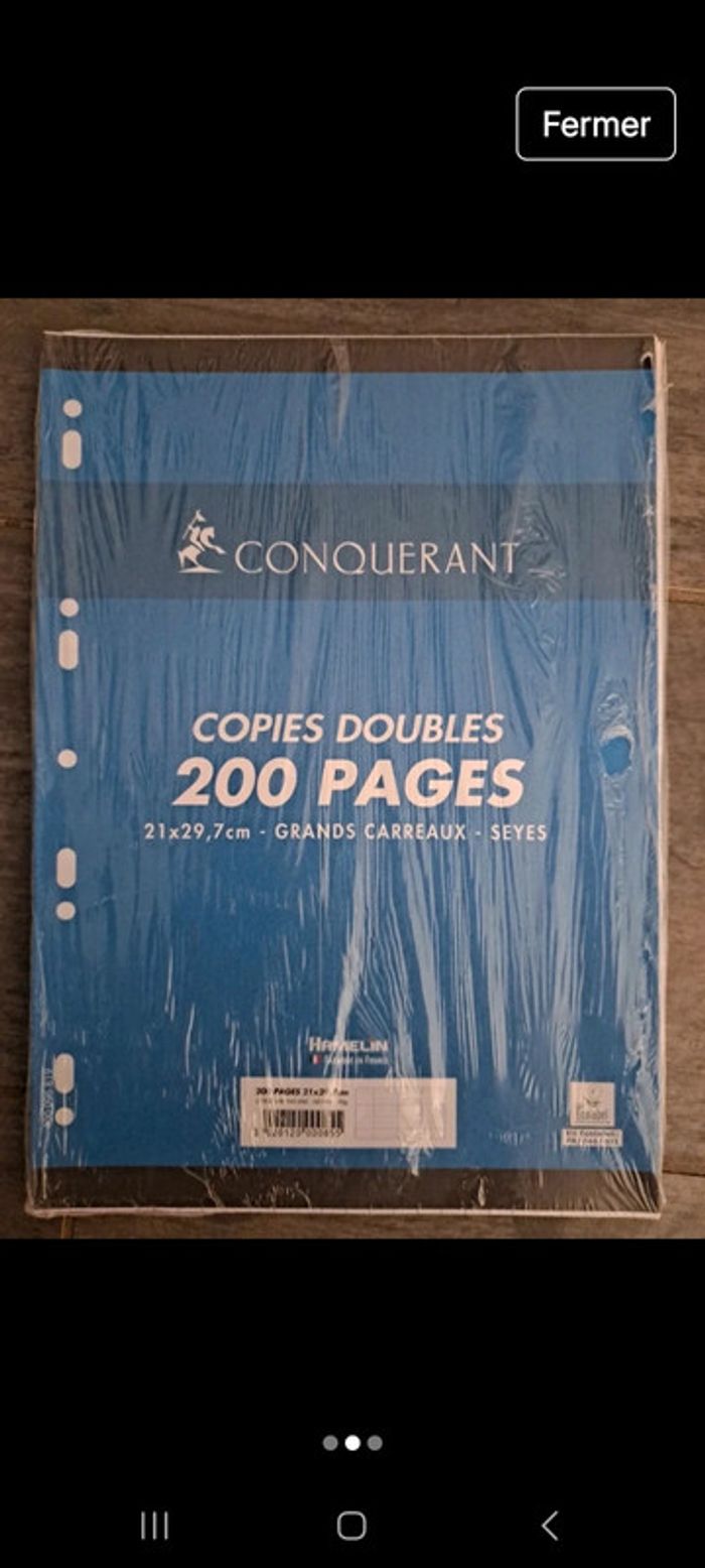 Lot 200 pages copies doubles Conquérant - photo numéro 2