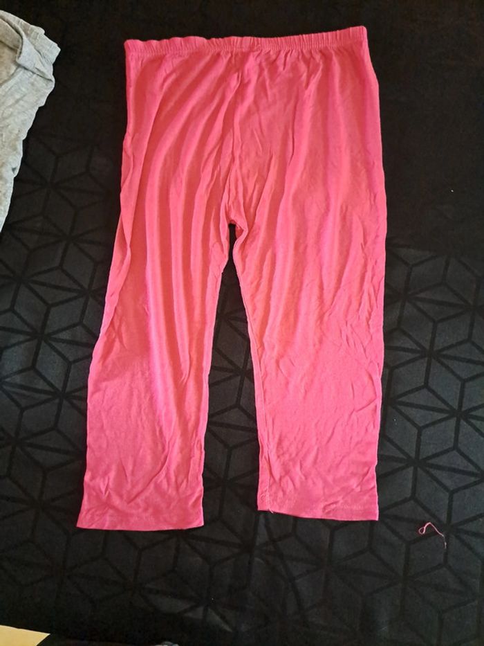 Lot de 2 leggings courts gris et rose taille unique - photo numéro 5