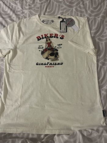 T-shirt Schott XL Blanc cassé