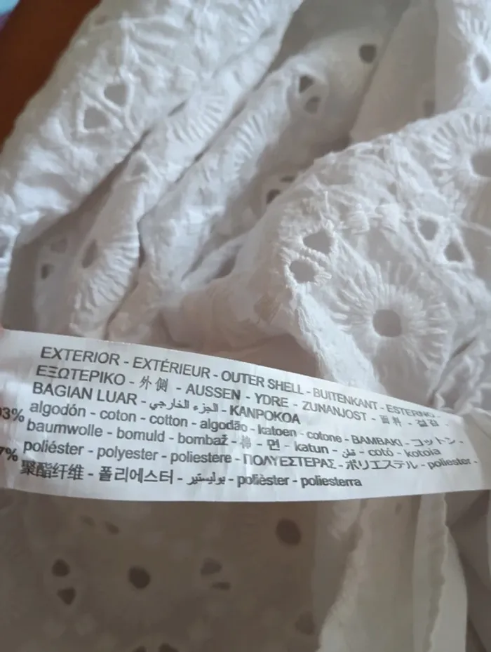 Robe blanche Zara broderie anglaise taille L - photo numéro 8