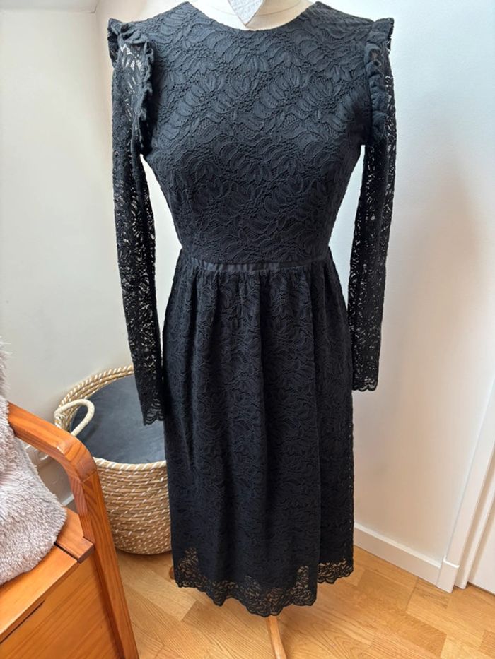 🖤 sublime robe longue dentelle noire - Idano - T38 - photo numéro 4