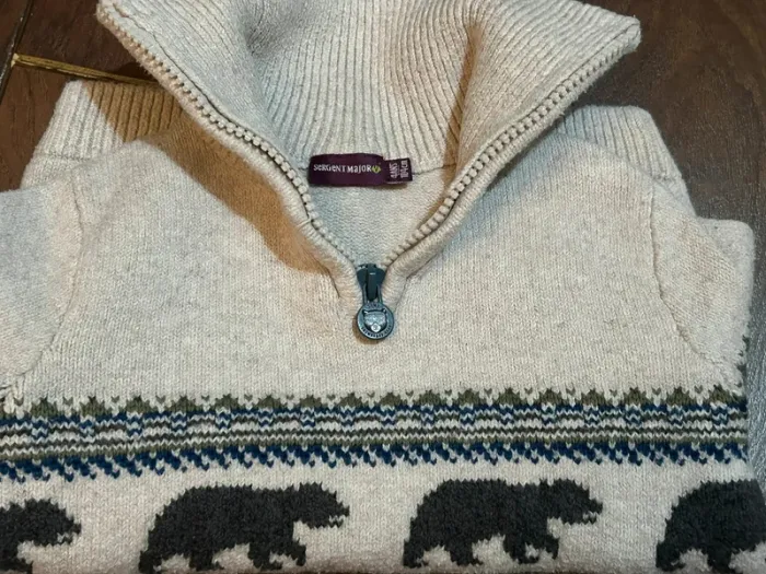 Pull à col montant zippé garcon à motifs ours Sergent Major 4ans - photo numéro 4