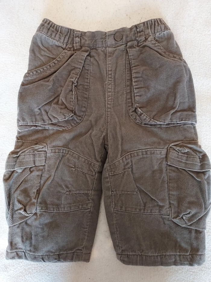 Pantalon brun velours doublé