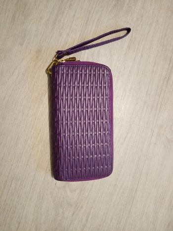 Pochette violet/doré 20 cm x 11 cm