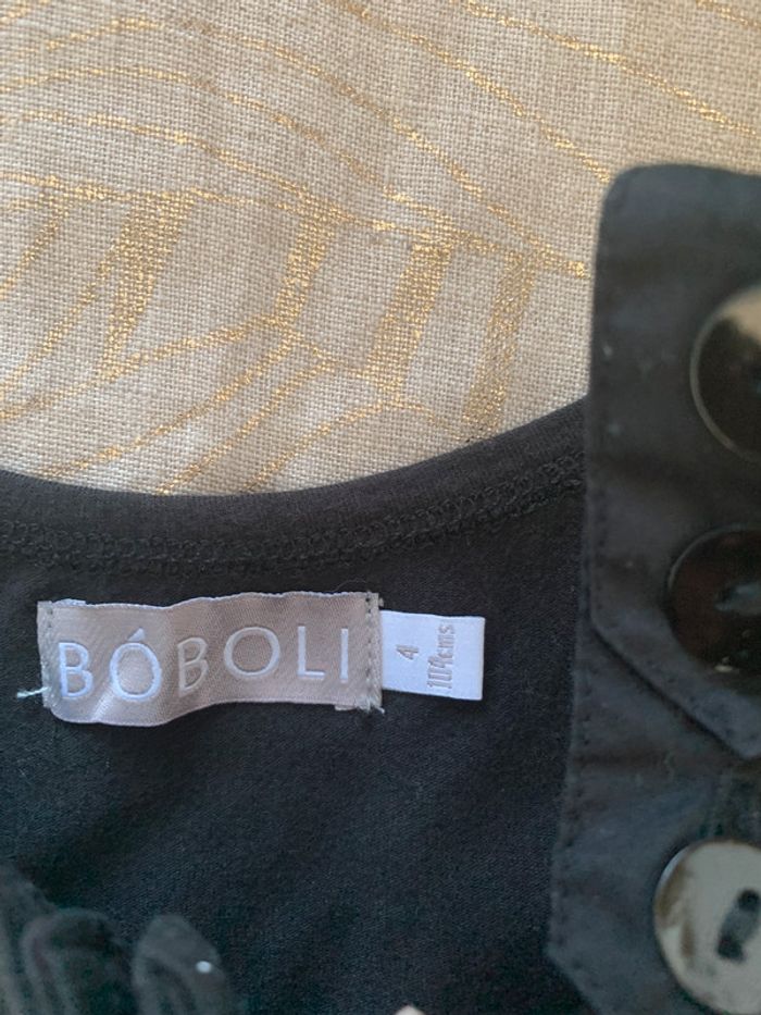 Robe ballon avec broderie et boutons multicolore - photo numéro 3