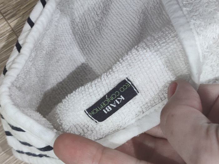 Cape sortie de bain marinière + Gant Kiabi - photo numéro 4