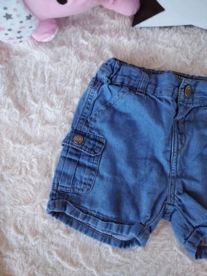 Short style jeans Fille 12 mois Kiabi - photo numéro 3