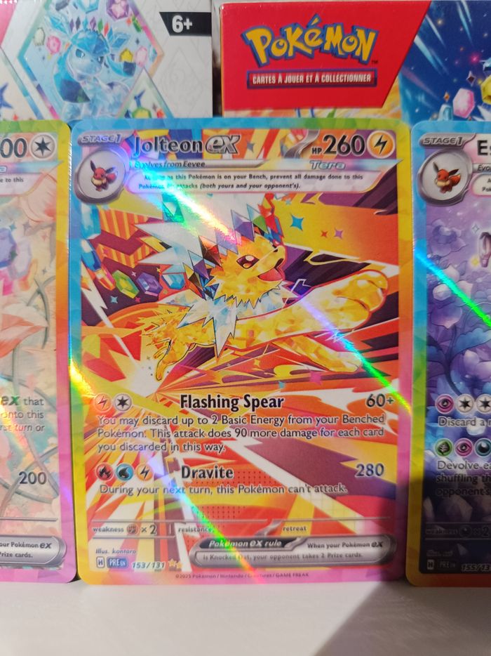 Lot 9 cartes Pokémon évolitions God pack ev8.5  évolutions prismatiques neuves - photo numéro 7