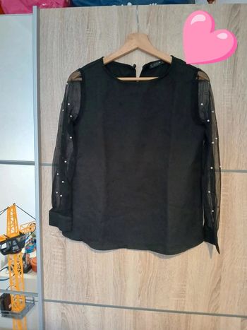 Tee shirt manches longues avec perles S
