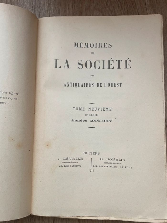 La société Antiquaires de l’ouest 1917 - photo numéro 3