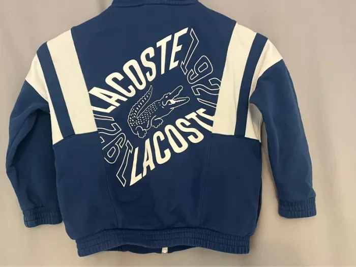 gilet lacoste bleu et blanc - photo numéro 6