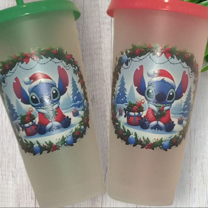 Grand gobelet à paille stitch disney Noël - photo numéro 2